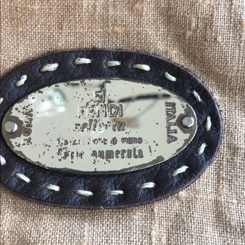 Fendi Selleria Buckle Crossbody Bag-brown leather - Picture 9 of 9